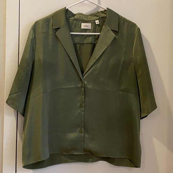 Aritzia Wilfred Beso Shirt | Bitter Sage | Green | Size L - Picture 1 of 3